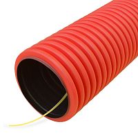 Труба гибкая двустенная D=90, с зондом, красная (Промрукав) (PR15.0029) Труба гибкая двустенная для кабельной канализации