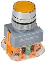 Кнопка управления с фиксацией D7-11T d=22мм желтая GENERICA (BBT50-11T-3-21-K05-G)