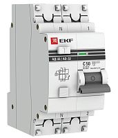 АД-32 1P+N 50А (С) 30мА тип AC эл. 4,5кА PROxima (DA32-50-30-pro) Автоматический выключатель дифференциального тока