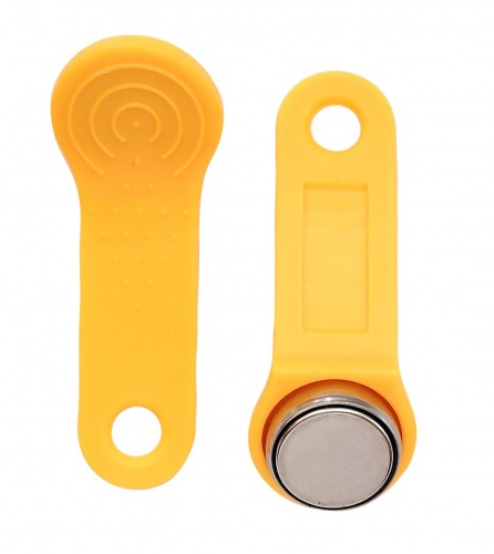 RW 1990 SLINEX (желтый) Ключ электронный Touch Memory с держателем