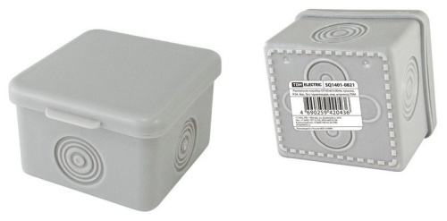 Коробка ОП 65х65х50мм, крышка, IP54, 4вх., без гермовводов (SQ1401-0821) Распаячная коробка