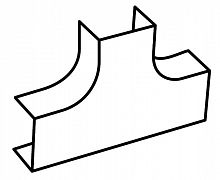Угол Т-образный 20х10 плавный RMT стандарт TIA (72401R) Угол Т-образный плавный