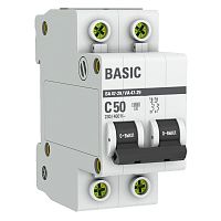 Автоматический выключатель 2P 50А (C) 4,5кА ВА 47-29 Basic (mcb4729-2-50C) Автоматический выключатель