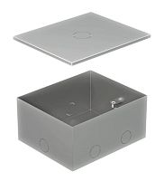 Коробка металлическая с крышкой для заливки в пол BOX/4 (70141) Коробка металлическая с крышкой для заливки в пол 159,6х133,6х75 мм, для люков 70040