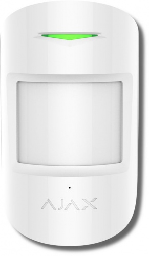 Ajax CombiProtect (white) Извещатель охранный оптико-электронный комбинированный радиоканальный
