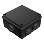 Коробка распределительная 40-0300-9005 для о/п безгалогенная (HF) черная 100х100х50 Коробка распределительная