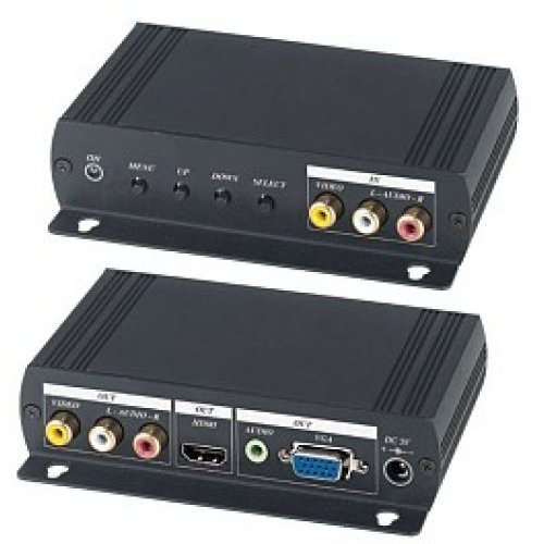 AD001HH Преобразователь композитного видео и аудиосигналов в VGA и HDMI