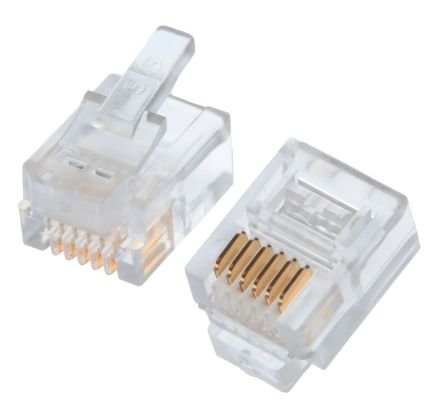 Коннекторы 6P6C (RJ-11) (100шт) (10-0228) Телефонный разъем 6P6C (RJ-11) Коннекторы 6P6C (RJ-11) (100шт) (10-0228) Телефонный разъем 6P6C (RJ-11)