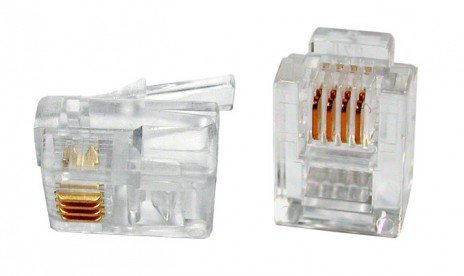 PLUG-6P4C-P-C2-100 (100 шт) Разъем RJ-12 PLUG-6P4C-P-C2-100 (100 шт) Разъем RJ-12