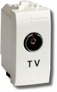 Розетка TV проходная Brava 1 модуль слоновая кость (75581S) Розетка TV Розетка TV проходная Brava 1 модуль слоновая кость (75581S) Розетка TV