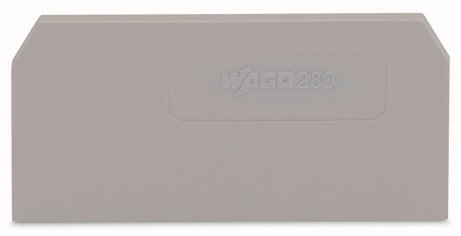 WAGO 280-308 торцевая и промежуточная пластина, серая Торцевая и промежуточная пластина WAGO 280-308 торцевая и промежуточная пластина, серая Торцевая и промежуточная пластина