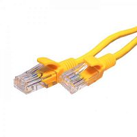 Патч-корд U/UTP Cat.5e 4х2 26AWG (7х0.16мм) Cu LSZH желтый 1м (10-0162) Патч-корд