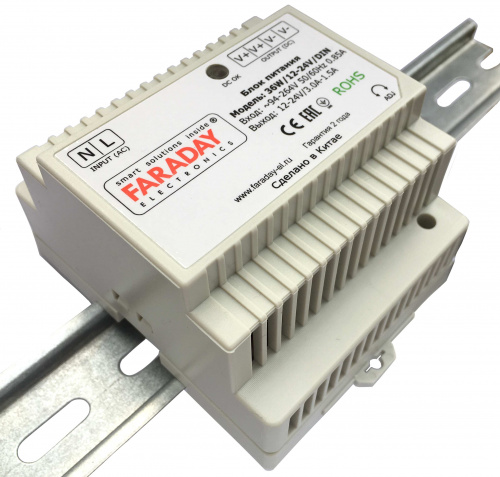 36W/12-24V/DIN Блок питания 36W/12-24V/DIN Блок питания