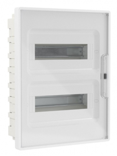 Щиток встраиваемый с дверцей 24 модуля белый FRAME с 4 шинами PEN (F24B1WT)