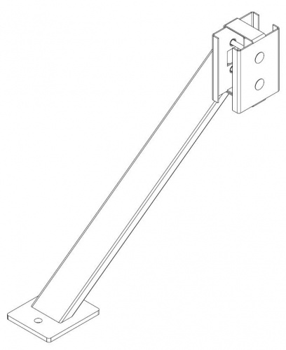 PERCo-MB-16.9 Упор для стоек секции ограждения PERCo-MB-16.9 Упор для стоек секции ограждения
