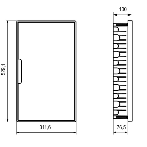 Щиток встраиваемый с дверцей 36 модулей белый FRAME с 4 шинами PEN (F36B1WD) фото 3