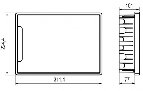 Щиток встраиваемый с дверцей 12 модулей белый FRAME с 2 шинами PEN (F12B1WT) фото 2