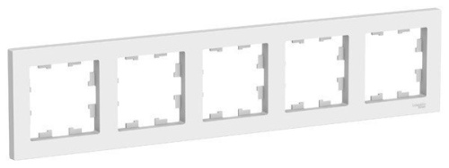 Рамка 5-местная AtlasDesign, универсальная, белый (ATN000105) Рамка