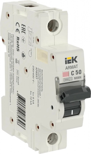 M06N 1P C 50А 6кА ARMAT (AR-M06N-1-C050) Автоматический выключатель M06N 1P C 50А 6кА ARMAT (AR-M06N-1-C050) Автоматический выключатель