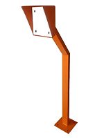 Стойка для считывателя Аякс 170х180 мм, оранжевая, лайт, наклонная Стойка