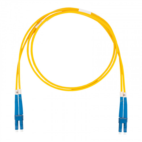 Патч-корд оптический, LC-LC, дуплекс (duplex) OS2, нг(А)-HF, 1,0 м, желтый (DR-220041)