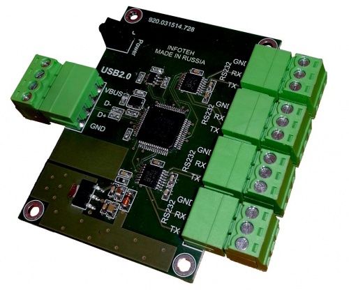 AVT-USB/4RS232 Промышленный преобразователь USB в RS-232