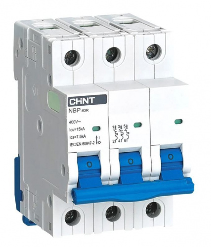 NBP-63R 3P 50А 15кА 8In (R) CHINT (352397)