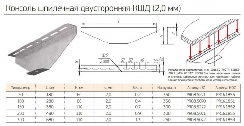 Консоль для шпильки двусторонняя КШД-50 (PR08.5221) (Промрукав) Консоль для шпильки двусторонняя фото 2 Консоль для шпильки двусторонняя КШД-50 (PR08.5221) (Промрукав) Консоль для шпильки двусторонняя фото 2
