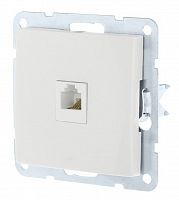 Розетка телефонная RJ-12 с накладкой, белый LK60 (865504-1) Розетка телефонная