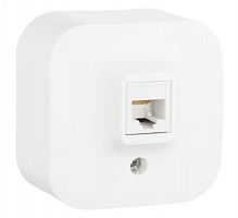 Quteo розетка компьютерная RJ45, 5e UTP, о/у, белая (782224) Розетка компьютерная