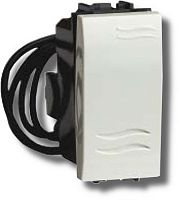 Переключатель с подсветкой, белый, 1 модуль, Brava (76011BL) Переключатель с подсветкой
