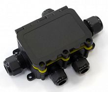 Коробка распределительная с откидной крышкой 5-вводная IP68 ПА66 40А 450В d3,5-12 мм 131х95х37 (PR08.13154) (Промрукав)