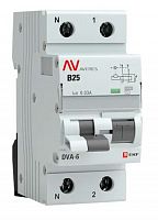 DVA-6 1P+N 25А B 30мА AC 6кА AVERES (rcbo6-1pn-25B-30-ac-av) Дифференциальный автоматический выключатель