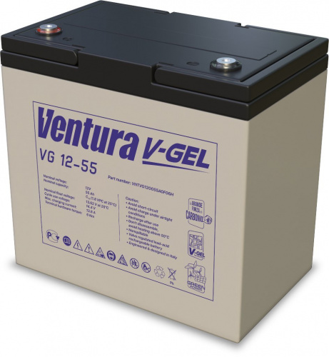 Ventura VG 12-55 Аккумулятор герметичный свинцово-кислотный Ventura VG 12-55 Аккумулятор герметичный свинцово-кислотный