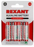Алкалиновая батарейка AA/LR6 1,5 V 4 шт. блистер REXANT (30-1027) Элемент питания