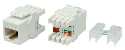 KJ8-8P8C-C6A-180-WH Вставка Keystone Jack RJ-45