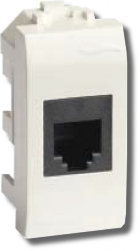 Розетка RJ-45 Brava 1 модуль белая (76646B) Розетка компьютерная с одним разъёмом Розетка RJ-45 Brava 1 модуль белая (76646B) Розетка компьютерная с одним разъёмом