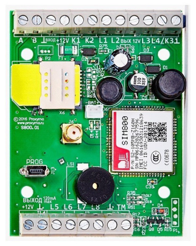 S800-2GSM-B "Нано 8" (плата) Устройство оконечное объектовое приемно-контрольное c GSM коммуникатором S800-2GSM-B "Нано 8" (плата) Устройство оконечное объектовое приемно-контрольное c GSM коммуникатором