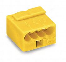 WAGO 243-504 Клемма MICRO 4-проводная желтая Клемма для распределительных коробок