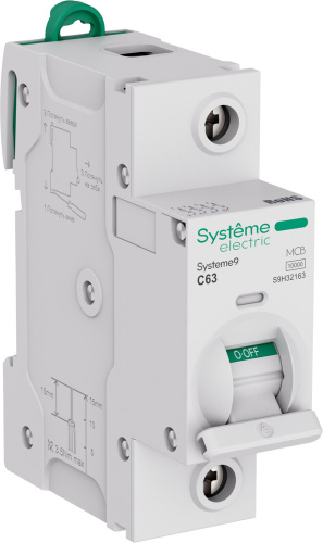 Systeme9 1P 63A 10 kA 230В C 27мм (S9H32163)