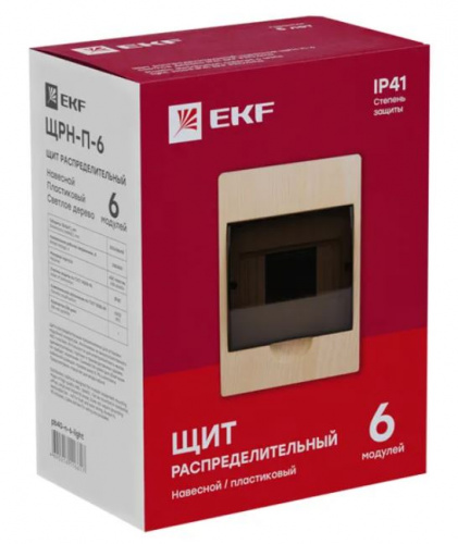 ЩРН-П- 6 светлое дерево IP41 PROxima (pb40-n-6-light) фото 3