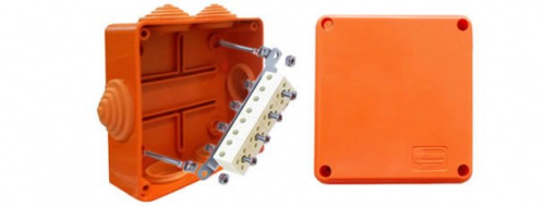 Коробка JBS100 100х100х55, 6 вых., 5P (1,5…6мм²) (43217HF) Коробка монтажная, огнестойкая, без галогена Коробка JBS100 100х100х55, 6 вых., 5P (1,5…6мм²) (43217HF) Коробка монтажная, огнестойкая, без галогена