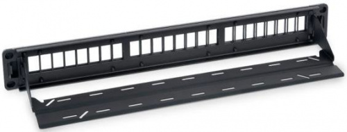 PP-1U-24P-5e-M (201-005) Патч-панель модульная 19" (1U) 24 порта RJ-45 кат.5е