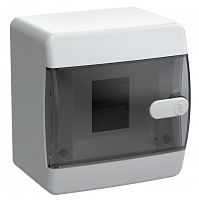 Корпус пластиковый UNION Compact ЩРН-П-4 IP41 черная прозрачная дверь (UIC-KP12-N-04-41-K01)