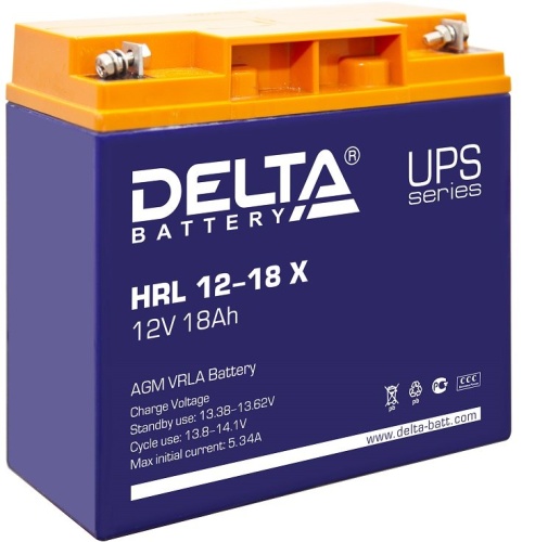 Delta HRL 12-18 X Аккумулятор герметичный свинцово-кислотный