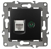 Розетка RJ45+TV 12-3110-05 IP20 серия 12 антрацит ЭРА (Б0027445)