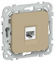 FLITE Розетка компьютерная RJ45 кат 6 UTP РК6-1-0-ФлХ скрытой установки хаки (FI-K12-2-K59)