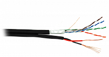 F/UTP 4pair, Cat5e, Out, PVC+PWR (EC-UF004-5E-PC075-PE-BK) Кабель «витая пара» (LAN) для структурированных систем связи
