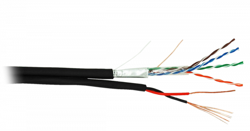 F/UTP 4pair, Cat5e, Out, PVC+PWR (EC-UF004-5E-PC150-PE-BK) Кабель «витая пара» (LAN) для структурированных систем связи F/UTP 4pair, Cat5e, Out, PVC+PWR (EC-UF004-5E-PC150-PE-BK) Кабель «витая пара» (LAN) для структурированных систем связи