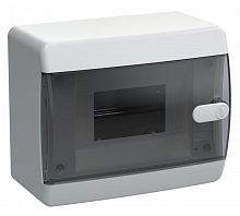 Корпус пластиковый UNION Compact ЩРН-П-6 IP41 черная прозрачная дверь (UIC-KP12-N-06-41-K01)